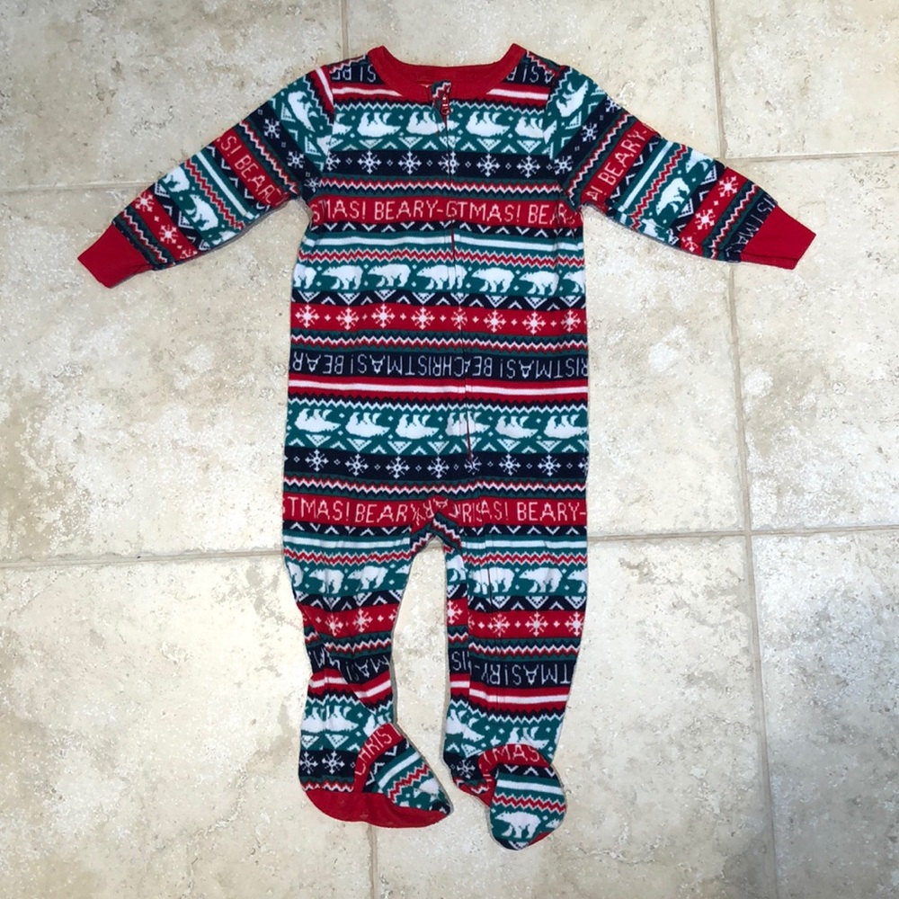 18-24M Baby Christmas Fleece Footie Pajamas